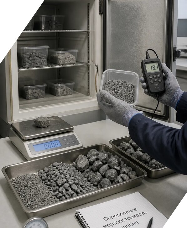 Определение морозостойкости щебня в Кисловодске от 3743 р. | ЭкспертизаРоссия
