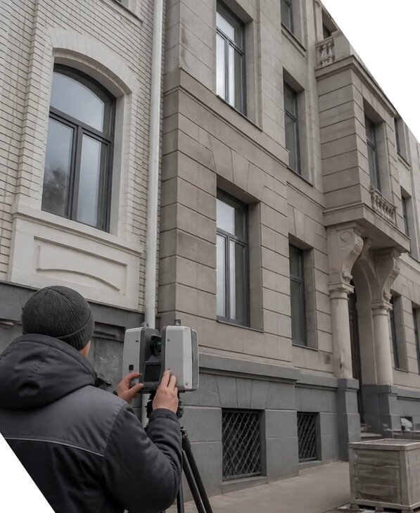 Лазерное сканирование фасадов зданий для обследования в Кисловодске